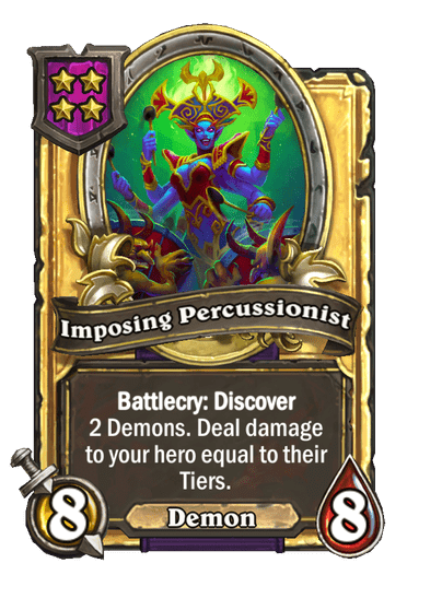 Imposing Percussionist Hearthstone kártya