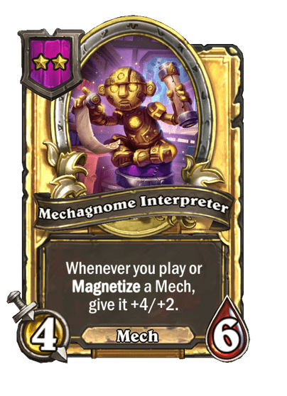 Mechagnome Interpreter Hearthstone kártya