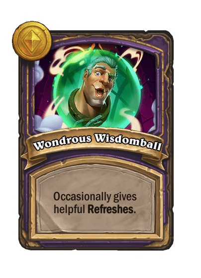 Wondrous Wisdomball Hearthstone kártya