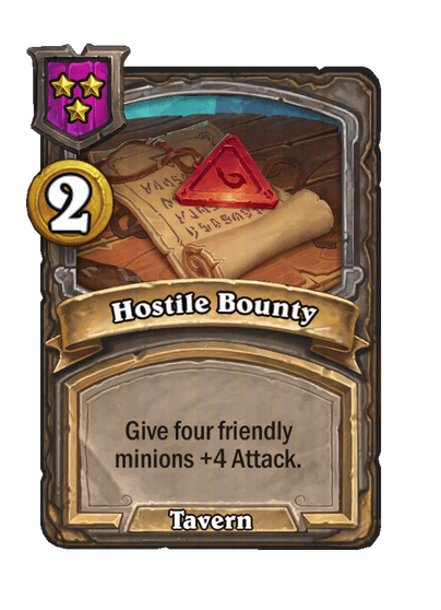 Hostile Bounty Hearthstone kártya