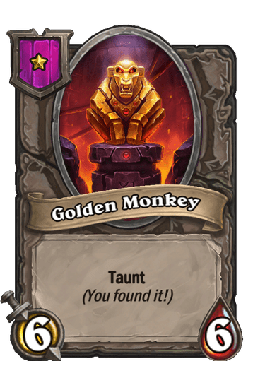 Golden Monkey Hearthstone kártya