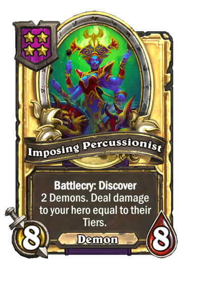 Imposing Percussionist Hearthstone kártya