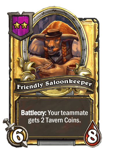 Friendly Saloonkeeper Hearthstone kártya