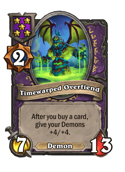 Timewarped Overfiend Hearthstone kártya
