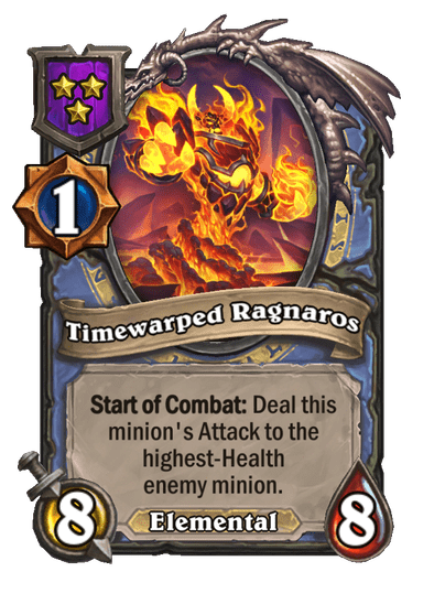 Timewarped Ragnaros Hearthstone kártya