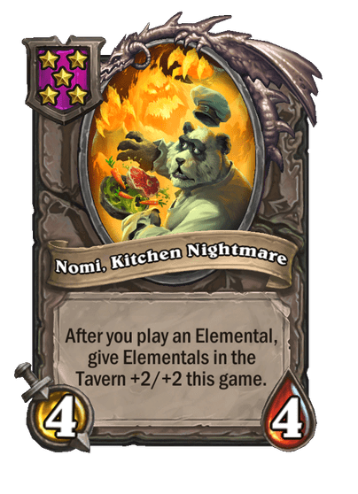 Nomi, Kitchen Nightmare Hearthstone kártya