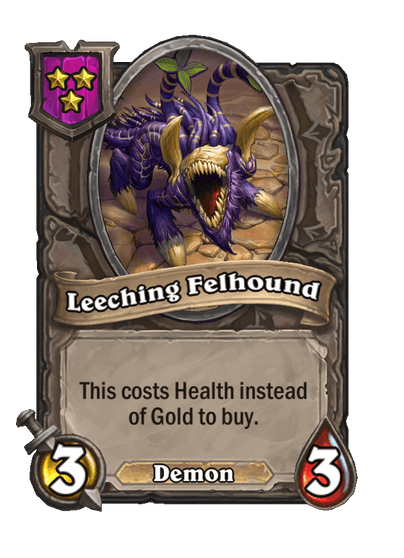 Leeching Felhound Hearthstone kártya