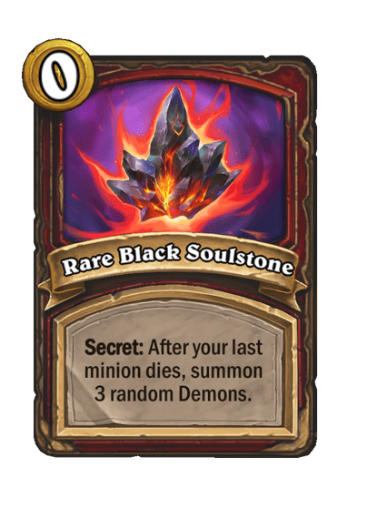 Rare Black Soulstone Hearthstone kártya