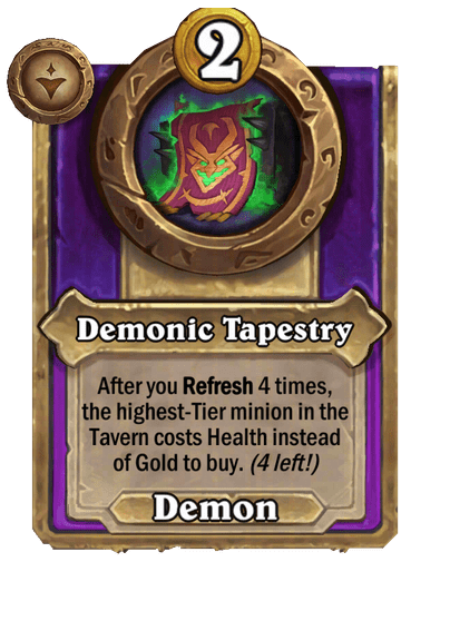 Demonic Tapestry Hearthstone kártya