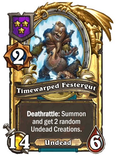 Timewarped Festergut Hearthstone kártya