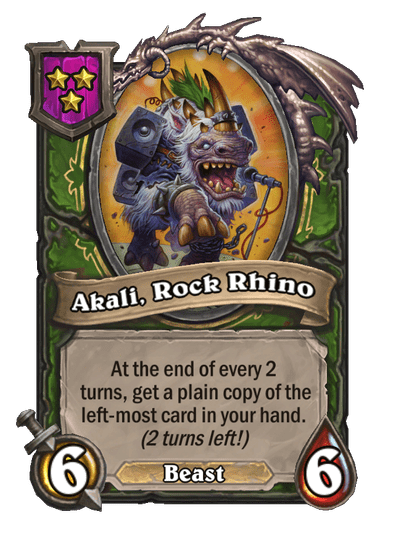 Akali, Rock Rhino Hearthstone kártya