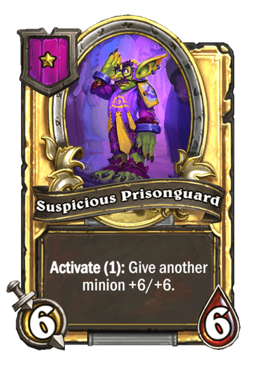 Suspicious Prisonguard Hearthstone kártya