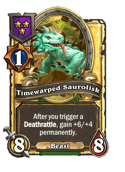Timewarped Saurolisk Hearthstone kártya