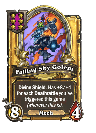 Falling Sky Golem Hearthstone kártya