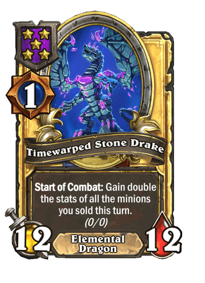 Timewarped Stone Drake Hearthstone kártya