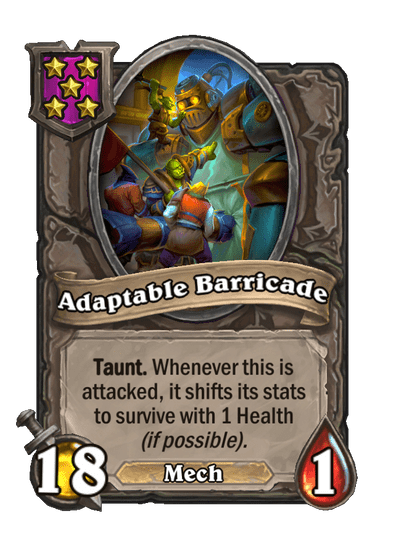 Adaptable Barricade Hearthstone kártya
