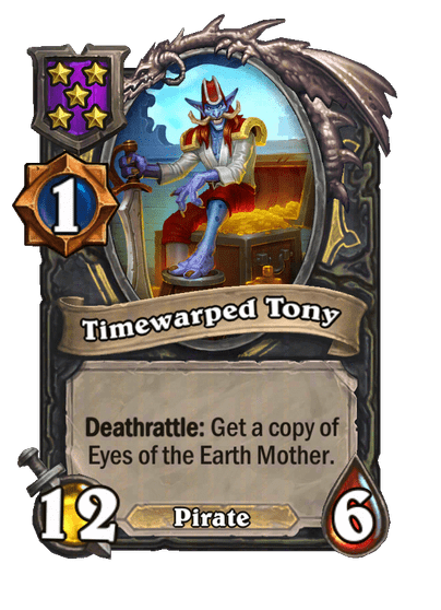 Timewarped Tony Hearthstone kártya
