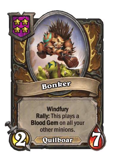 Bonker Hearthstone kártya