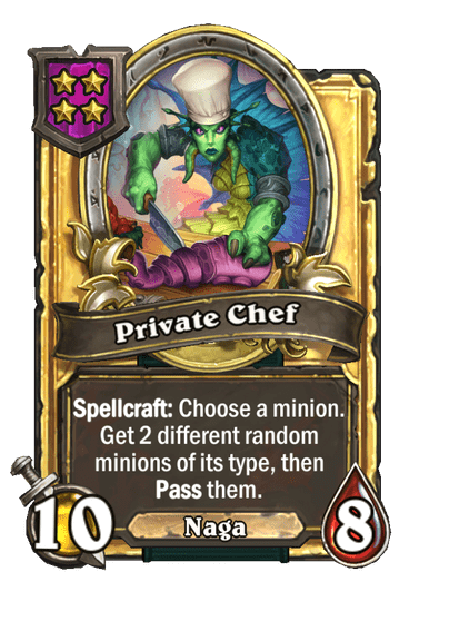 Private Chef Hearthstone kártya
