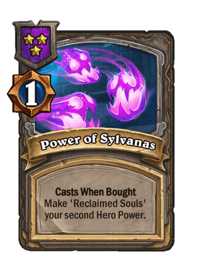 Power of Sylvanas Hearthstone kártya