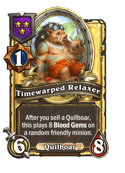 Timewarped Relaxer Hearthstone kártya