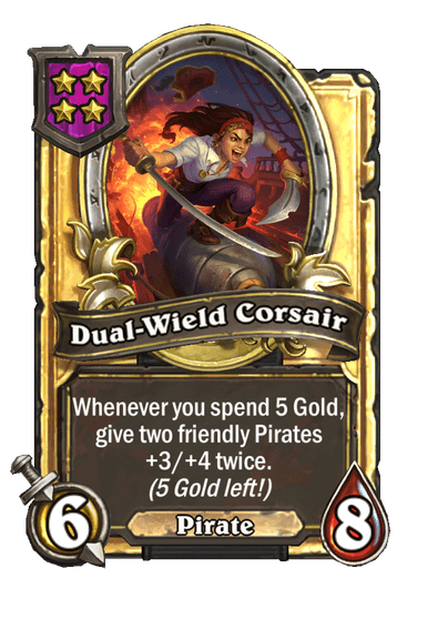 Dual-Wield Corsair Hearthstone kártya