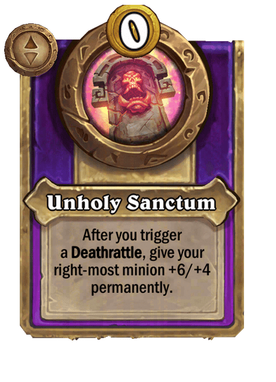 Unholy Sanctum Hearthstone kártya