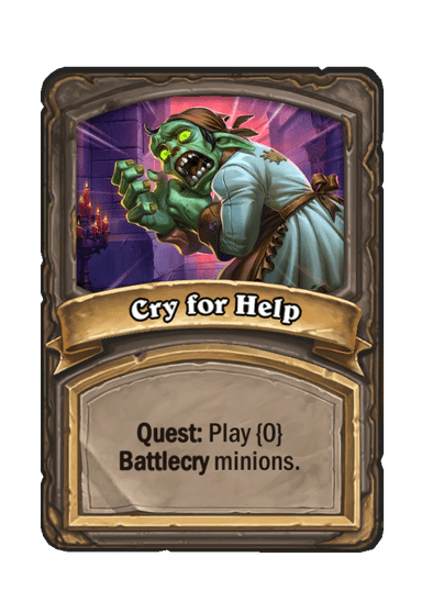 Cry for Help Hearthstone kártya
