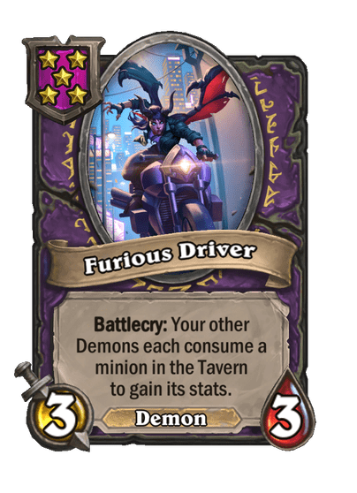 Furious Driver Hearthstone kártya