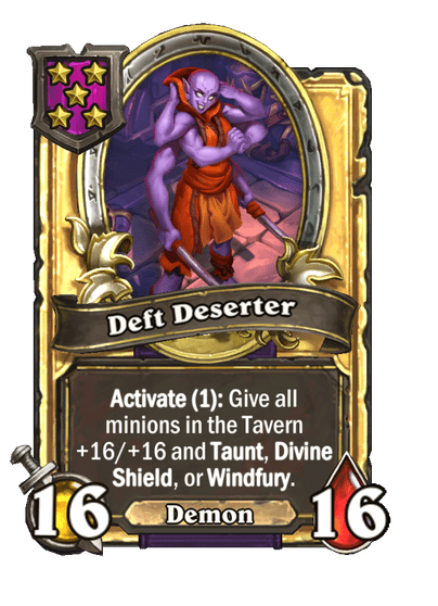Deft Deserter Hearthstone kártya
