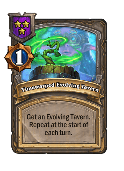 Timewarped Evolving Tavern Hearthstone kártya