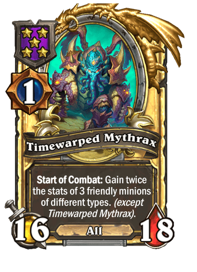 Timewarped Mythrax Hearthstone kártya
