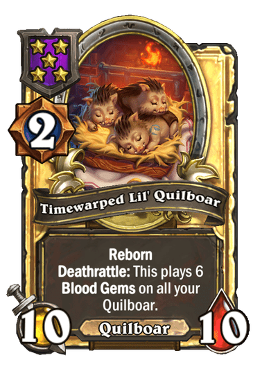 Timewarped Lil' Quilboar Hearthstone kártya