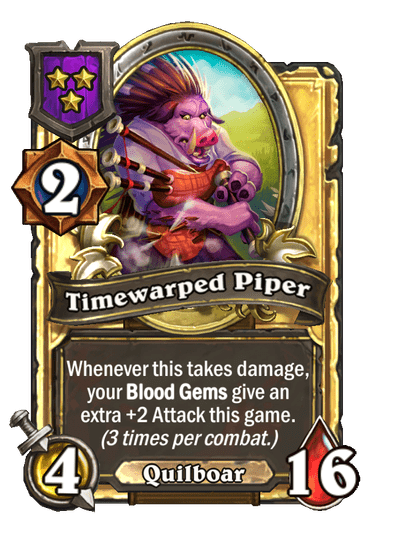 Timewarped Piper Hearthstone kártya
