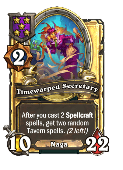 Timewarped Secretary Hearthstone kártya