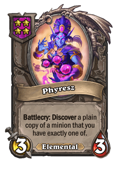 Phyresz Hearthstone kártya