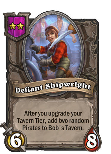 Defiant Shipwright Hearthstone kártya