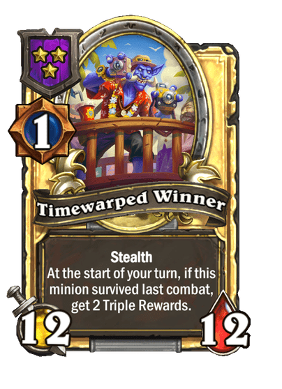 Timewarped Winner Hearthstone kártya