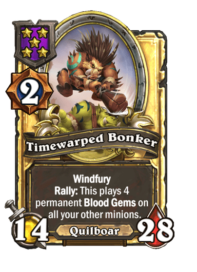 Timewarped Bonker Hearthstone kártya