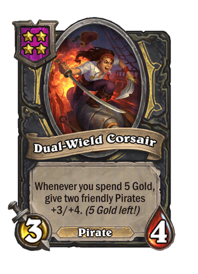 Dual-Wield Corsair Hearthstone kártya