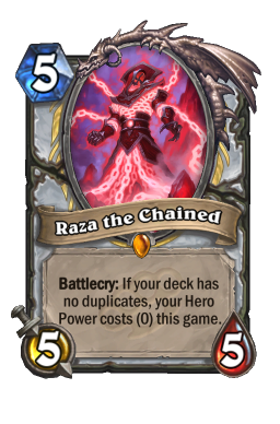 Raza the Chained Hearthstone kártya