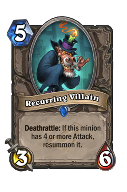 Recurring Villain Hearthstone kártya