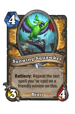 Sunwing Squawker Hearthstone kártya