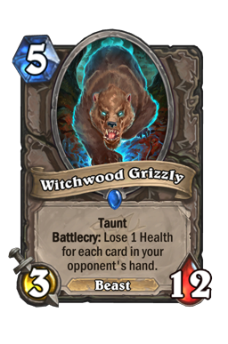 Witchwood Grizzly Hearthstone kártya