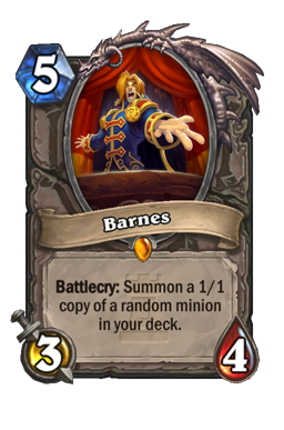 Barnes Hearthstone kártya