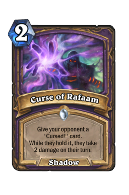 Curse of Rafaam Hearthstone kártya