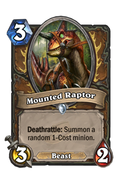 Mounted Raptor Hearthstone kártya