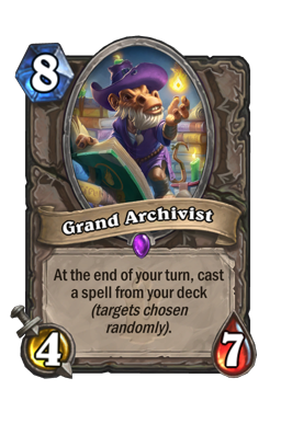 Grand Archivist Hearthstone kártya