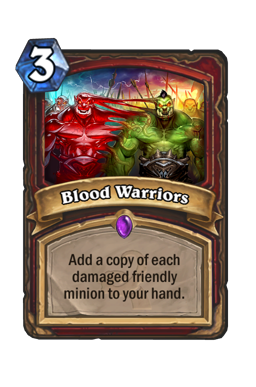 Blood Warriors Hearthstone kártya