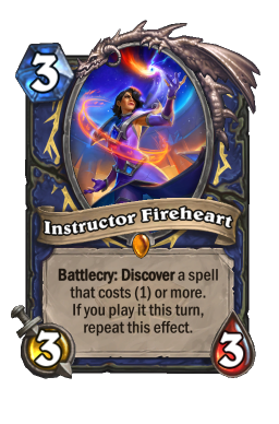 Instructor Fireheart Hearthstone kártya